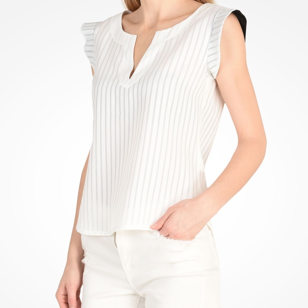 Women’s Armani exchange flutter sleeve shirt